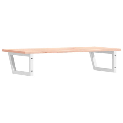 Basin Shelf Wall Mounted Steel and Solid Wood Oak