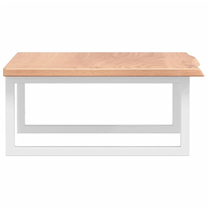 Basin Shelf Wall Mounted Steel and Solid Wood Oak