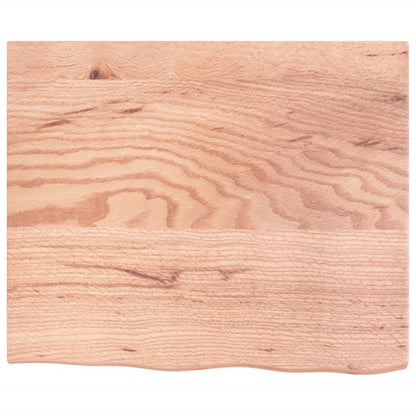 Basin Shelf Wall Mounted Steel and Solid Wood Oak
