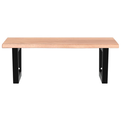 Basin Shelf Wall Mounted Steel and Solid Wood Oak