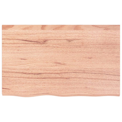 Basin Shelf Wall Mounted Steel and Solid Wood Oak