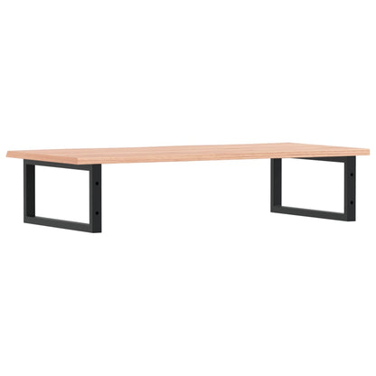 Basin Shelf Wall Mounted Steel and Solid Wood Oak