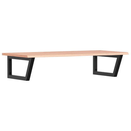 Basin Shelf Wall Mounted Steel and Solid Wood Oak