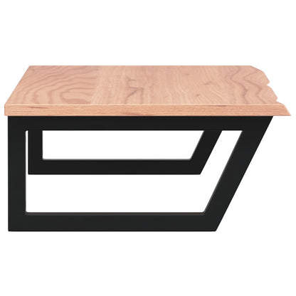 Basin Shelf Wall Mounted Steel and Solid Wood Oak