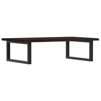 Basin Shelf Wall Mounted Steel and Solid Wood Oak