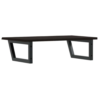 Basin Shelf Wall Mounted Steel and Solid Wood Oak
