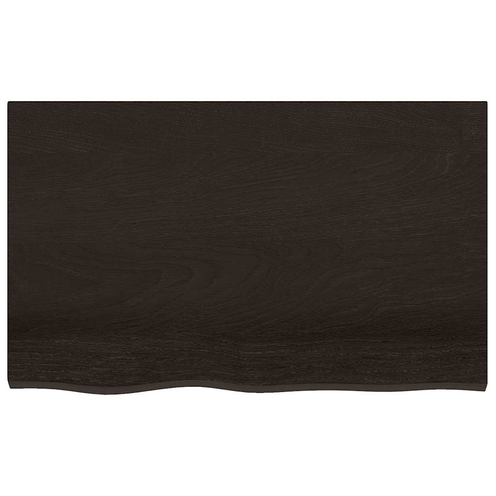 Basin Shelf Wall Mounted Steel and Solid Wood Oak