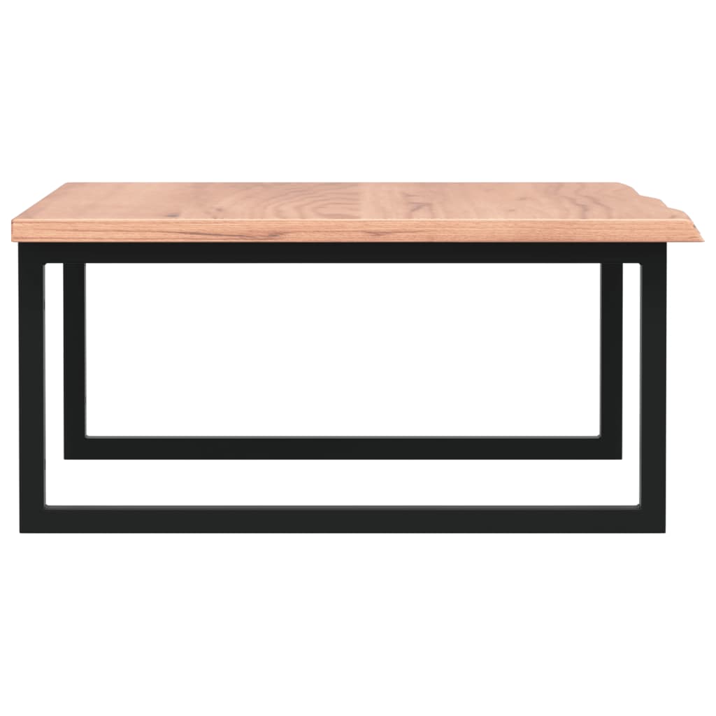 Basin Shelf Wall Mounted Steel and Solid Wood Oak