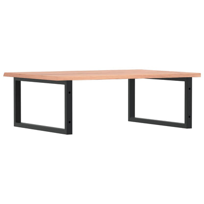 Basin Shelf Wall Mounted Steel and Solid Wood Oak