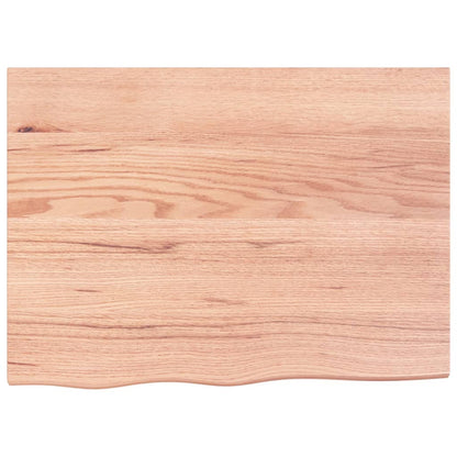 Basin Shelf Wall Mounted Steel and Solid Wood Oak