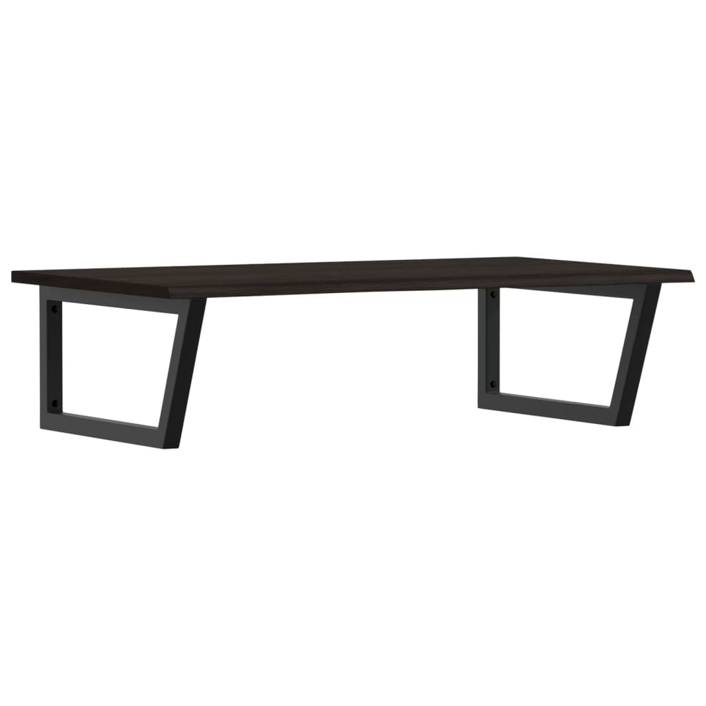 Basin Shelf Wall Mounted Steel and Solid Wood Oak