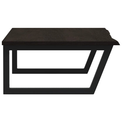 Basin Shelf Wall Mounted Steel and Solid Wood Oak