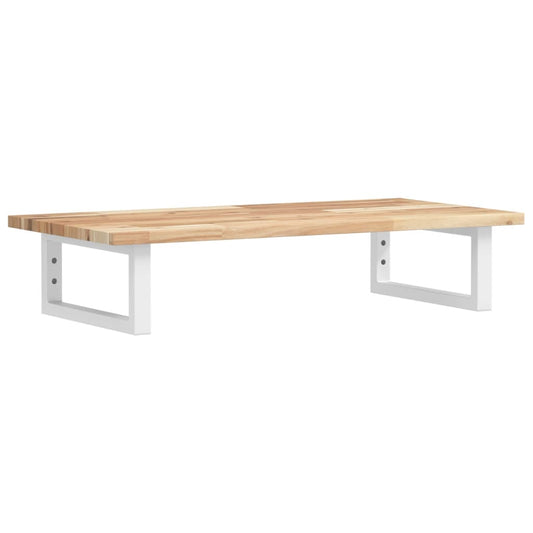 Basin Shelf Wall Mounted Steel and Solid Wood Acacia