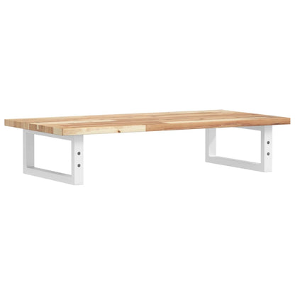 Basin Shelf Wall Mounted Steel and Solid Wood Acacia
