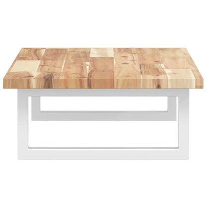 Basin Shelf Wall Mounted Steel and Solid Wood Acacia