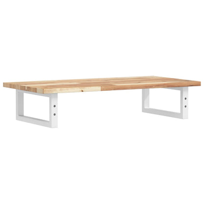 Basin Shelf Wall Mounted Steel and Solid Wood Acacia