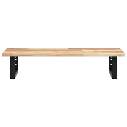 Basin Shelf Wall Mounted Steel and Solid Wood Acacia