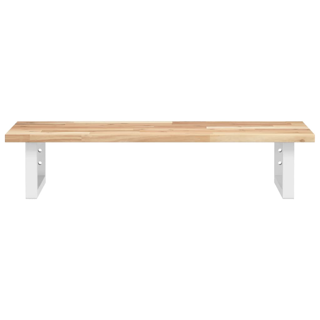 Basin Shelf Wall Mounted Steel and Solid Wood Acacia