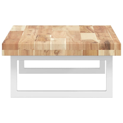 Basin Shelf Wall Mounted Steel and Solid Wood Acacia