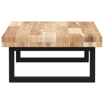 Basin Shelf Wall Mounted Steel and Solid Wood Acacia