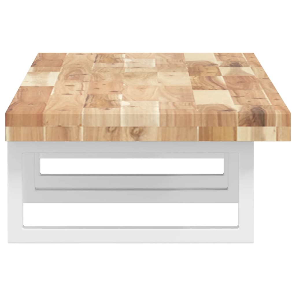 Basin Shelf Wall Mounted Steel and Solid Wood Acacia