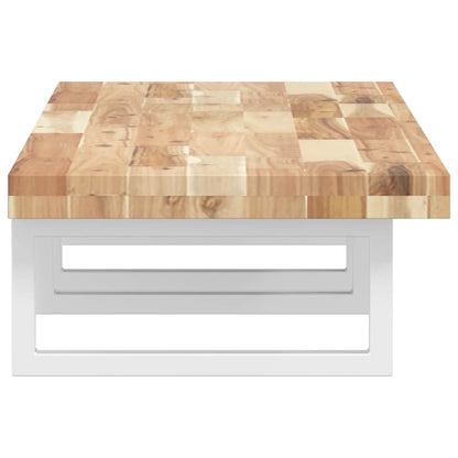 Basin Shelf Wall Mounted Steel and Solid Wood Acacia