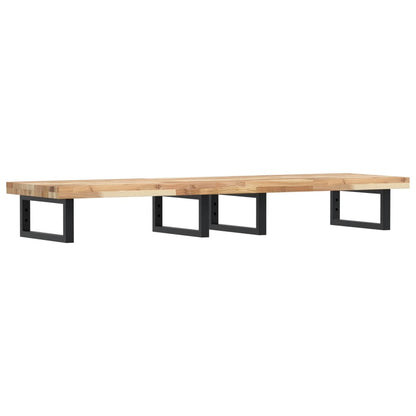 Basin Shelf Wall Mounted Steel and Solid Wood Acacia