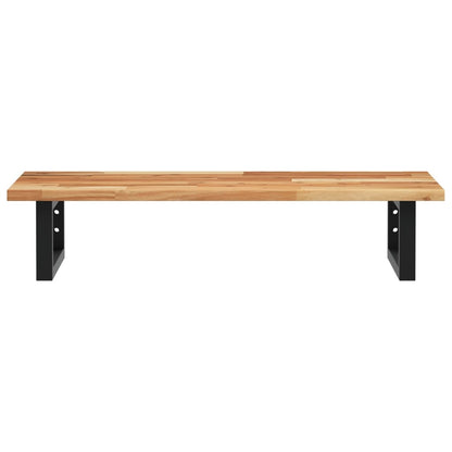 Basin Shelf Wall Mounted Steel and Solid Wood Acacia