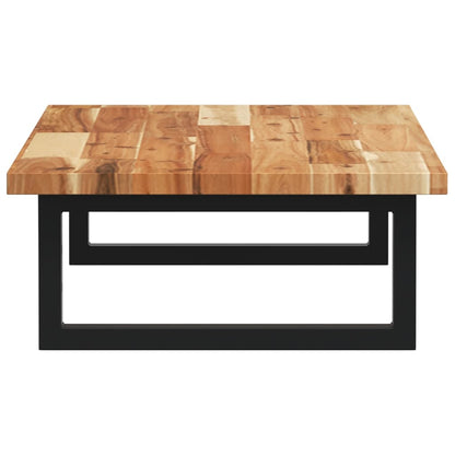 Basin Shelf Wall Mounted Steel and Solid Wood Acacia