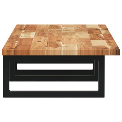 Basin Shelf Wall Mounted Steel and Solid Wood Acacia