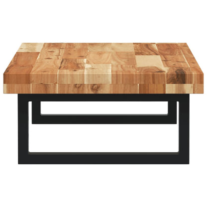 Basin Shelf Wall Mounted Steel and Solid Wood Acacia