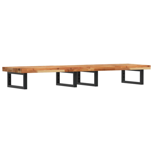 Basin Shelf Wall Mounted Steel and Solid Wood Acacia