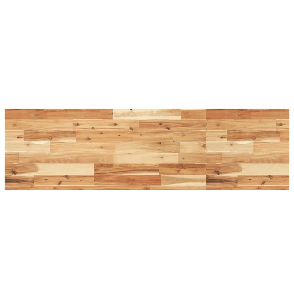 Basin Shelf Wall Mounted Steel and Solid Wood Acacia