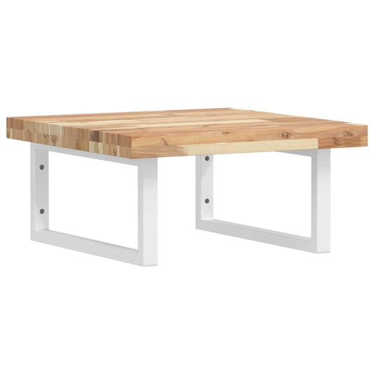 Basin Shelf Wall Mounted Steel and Solid Wood Acacia