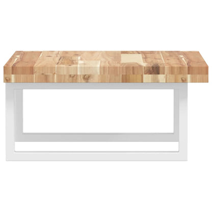 Basin Shelf Wall Mounted Steel and Solid Wood Acacia