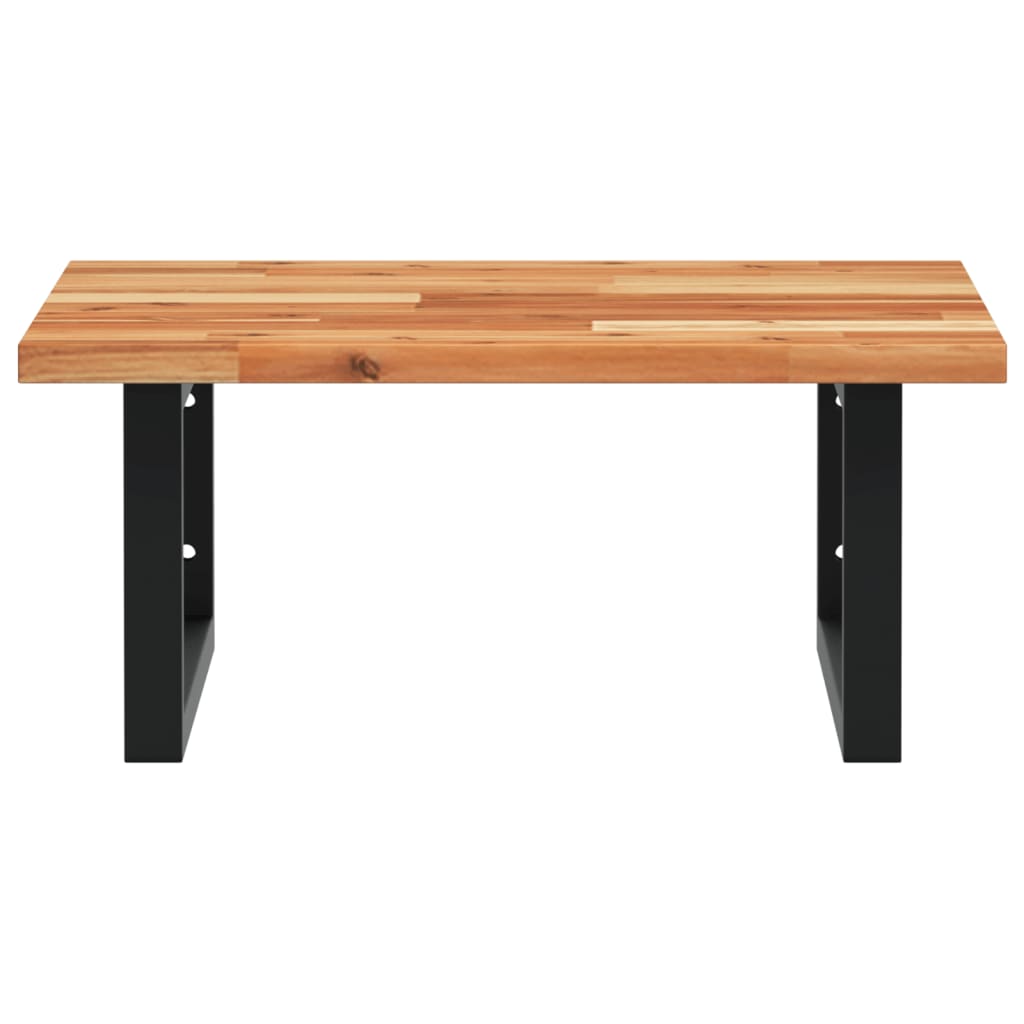 Basin Shelf Wall Mounted Steel and Solid Wood Acacia