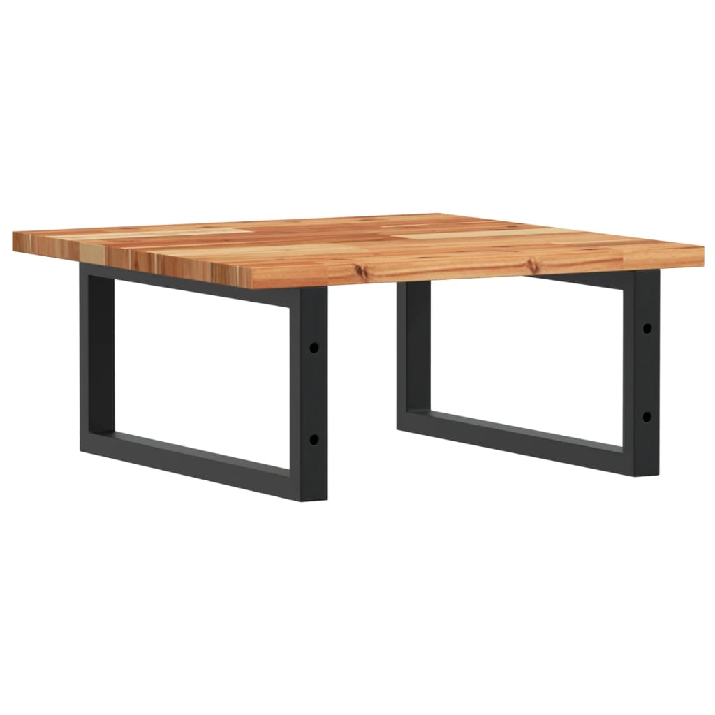 Basin Shelf Wall Mounted Steel and Solid Wood Acacia