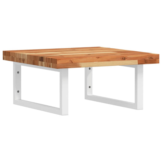 Basin Shelf Wall Mounted Steel and Solid Wood Acacia