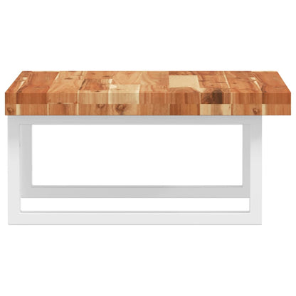 Basin Shelf Wall Mounted Steel and Solid Wood Acacia