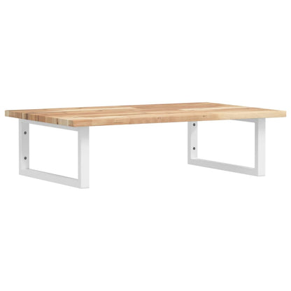 Basin Shelf Wall Mounted Steel and Solid Wood Acacia