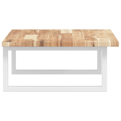 Basin Shelf Wall Mounted Steel and Solid Wood Acacia