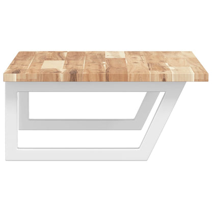 Basin Shelf Wall Mounted Steel and Solid Wood Acacia