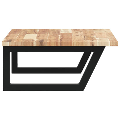 Basin Shelf Wall Mounted Steel and Solid Wood Acacia