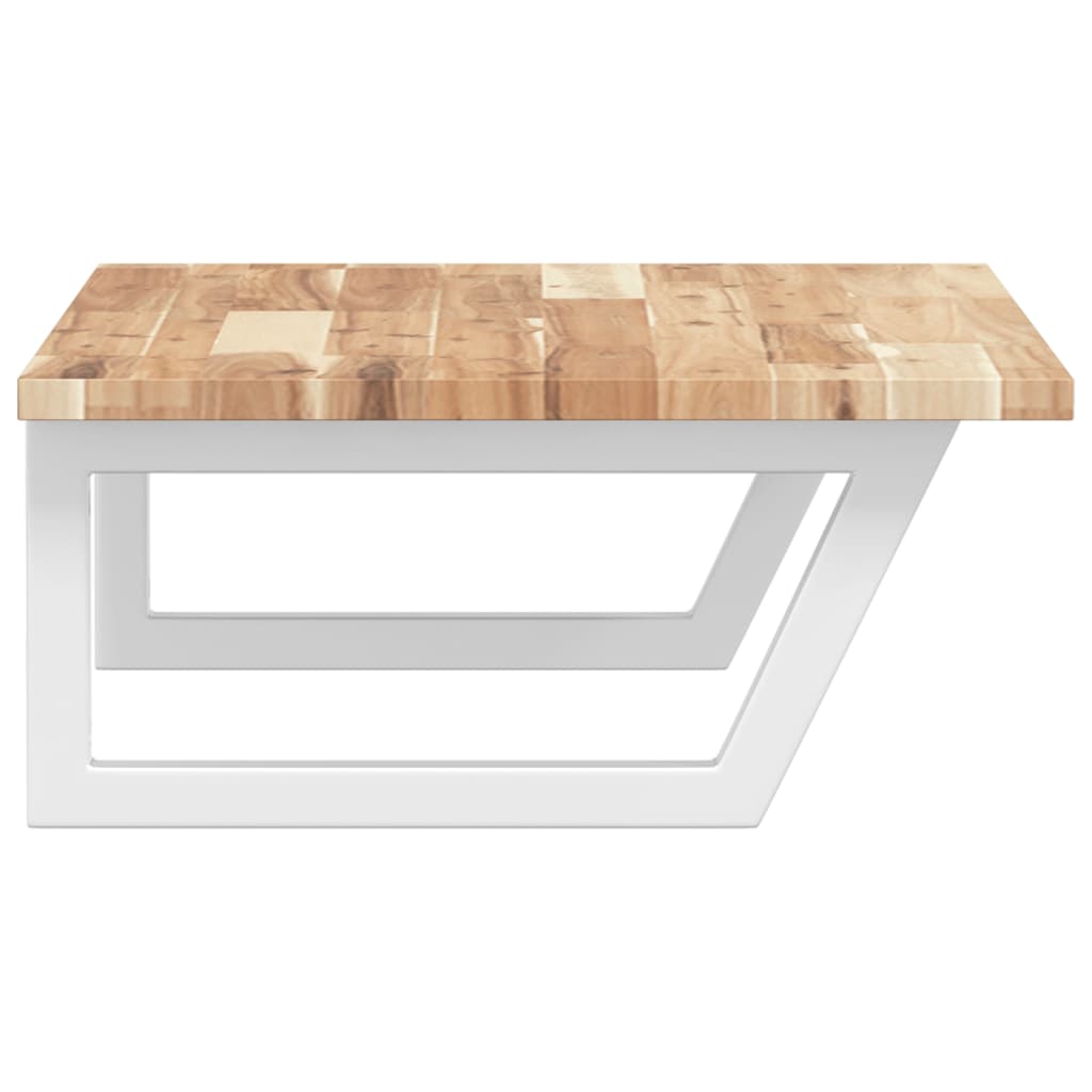 Basin Shelf Wall Mounted Steel and Solid Wood Acacia