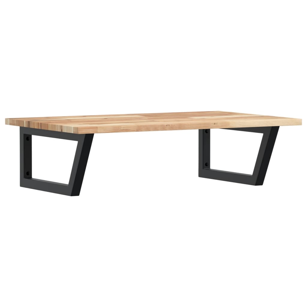 Basin Shelf Wall Mounted Steel and Solid Wood Acacia