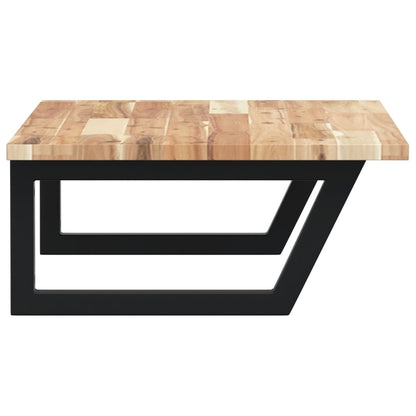Basin Shelf Wall Mounted Steel and Solid Wood Acacia