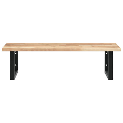 Basin Shelf Wall Mounted Steel and Solid Wood Acacia