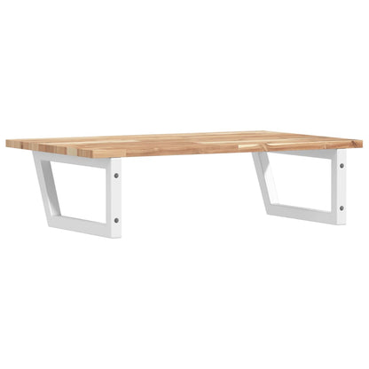 Basin Shelf Wall Mounted Steel and Solid Wood Acacia
