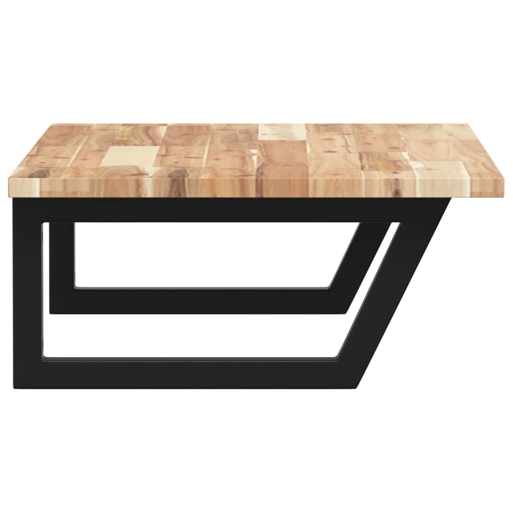 Basin Shelf Wall Mounted Steel and Solid Wood Acacia