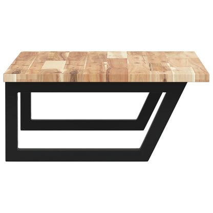 Basin Shelf Wall Mounted Steel and Solid Wood Acacia